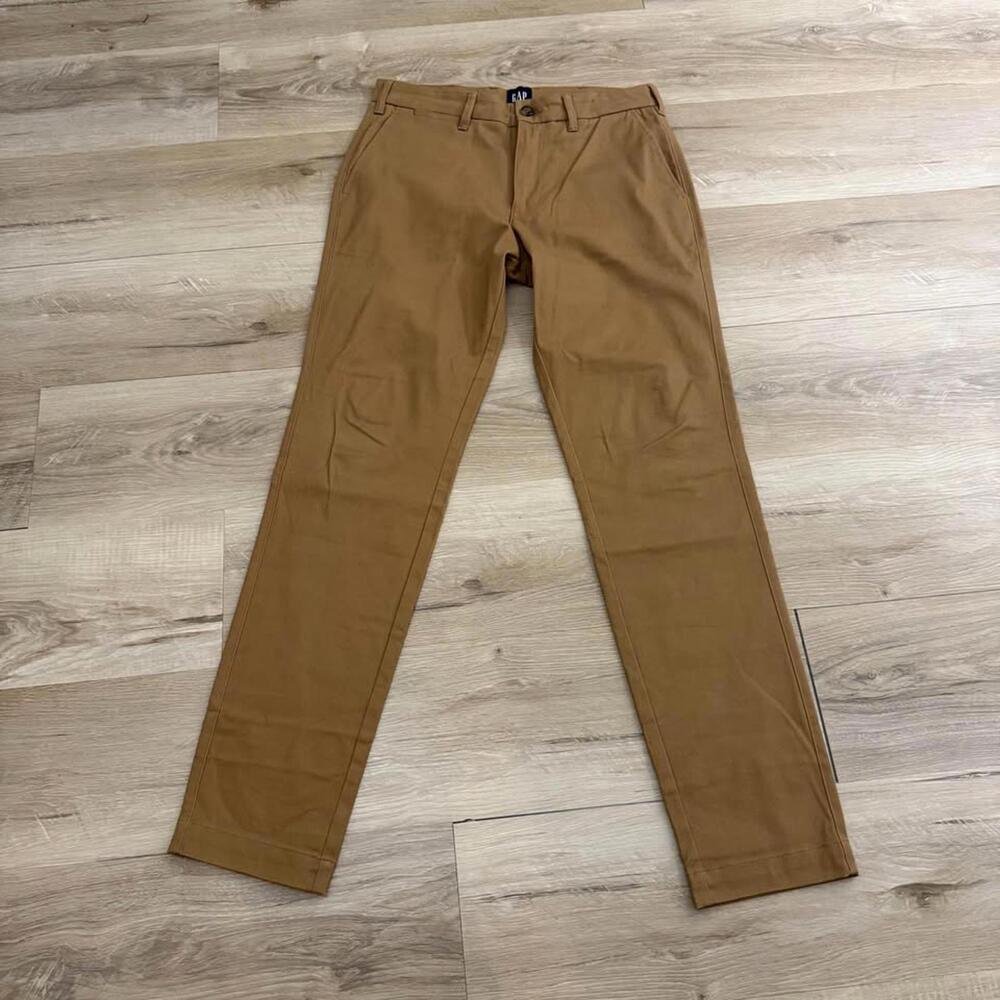 Gap Pants Brushed Cotton/Spandex Camel Men's Size 30 X 32 Casual Office